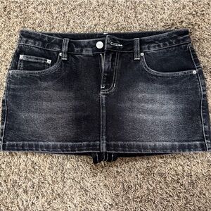 Eight Cats Denim Mini Skort